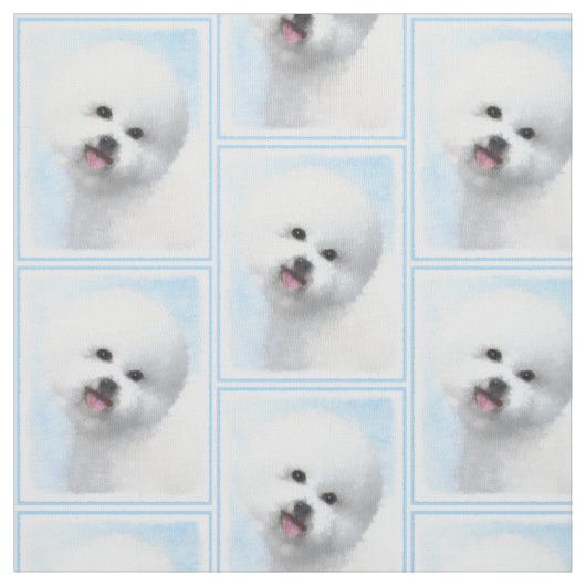 Bichon Frise絵画's – かわいいオリジナルドッグアート ファブリック (見本)
