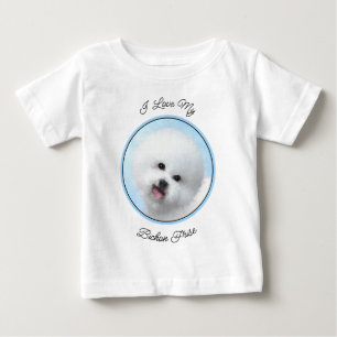 Bichon Frise絵画's – かわいいオリジナルドッグアート ベビーTシャツ