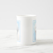 Bichon Frise絵画's – かわいいオリジナルドッグアート ボーンチャイナマグカップ (正面)