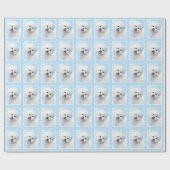 Bichon Frise絵画's – かわいいオリジナルドッグアート ラッピングペーパー (フラット)