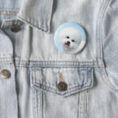 Bichon Frise絵画's – かわいいオリジナルドッグアート 缶バッジ (インサイチュ)