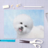 Bichon Frise絵画's – かわいいオリジナルドッグアート 薄葉紙 (クラフト)
