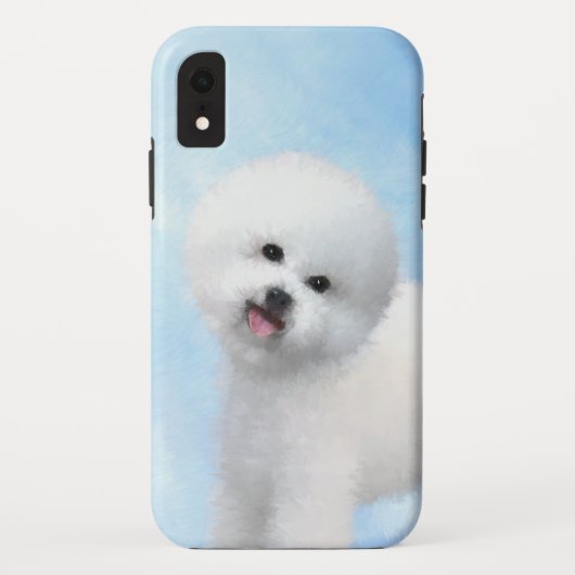 Bichon Frise絵画's – かわいいオリジナルドッグアート Case-Mate iPhoneケース (裏面)