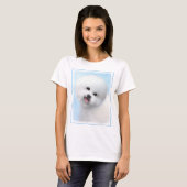 Bichon Frise絵画's – かわいいオリジナルドッグアート Tシャツ (正面フル)