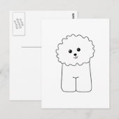 Bichon Frise、かわいい犬。 ポストカード (正面/裏面)