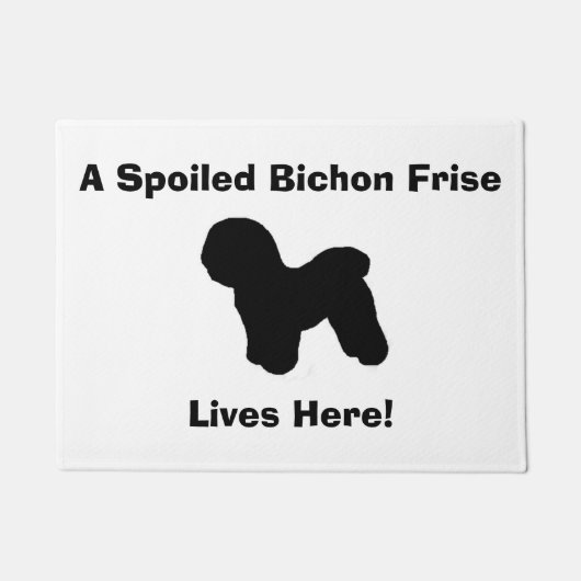 "Bichon Frise"の玄関マット ドアマット (正面)