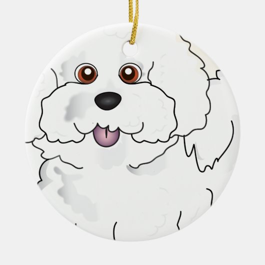 Bichon Frise セラミックオーナメント (正面)