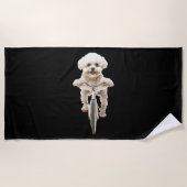 Bichon Frise ビーチタオル (正面)