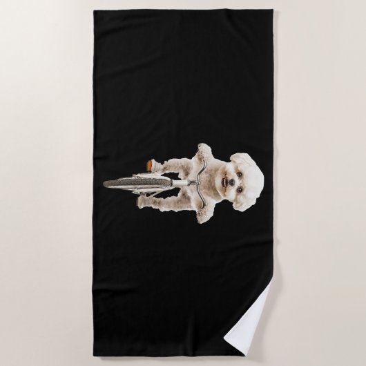 Bichon Frise ビーチタオル (正面)