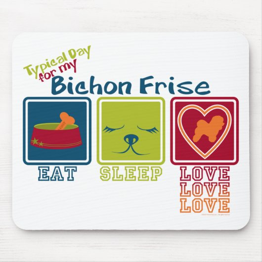 Bichon Frise マウスパッド (正面)