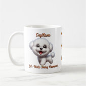Bichon Frise, Add Dog's Name, Change文字 コーヒーマグカップ (左)