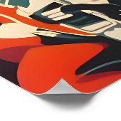 Bichon Frise Astronaut Poster, Bichon Frise Retro ポスター (角)