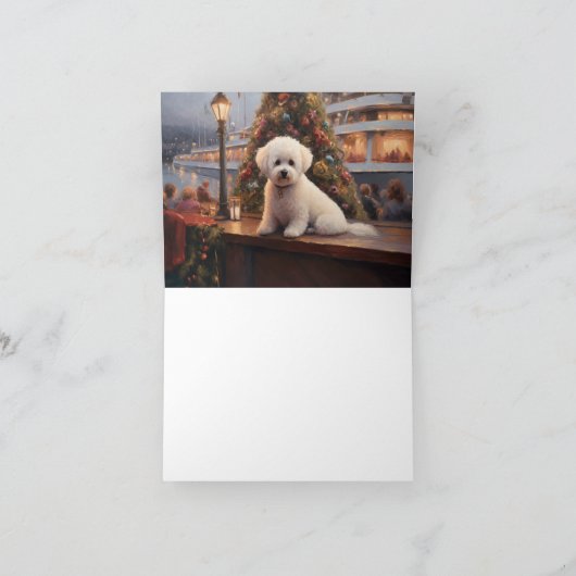 Bichon Frise Christmas Cruise: Pawsome Holiday カード (内部)