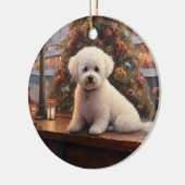 Bichon Frise Christmas Cruise: Pawsome Holiday セラミックオーナメント (左)