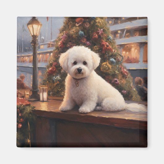 Bichon Frise Christmas Cruise: Pawsome Holiday マグネット (正面)