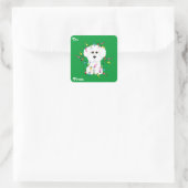 Bichon Frise Christmas Giftスタンプ スクエアシール (バッグ)