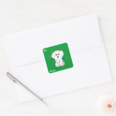 Bichon Frise Christmas Giftスタンプ スクエアシール (封筒)