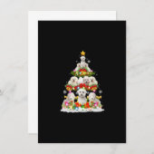 Bichon Frise Christmas Tree Ornament Decor Xmas Do 招待状 (正面/裏面)