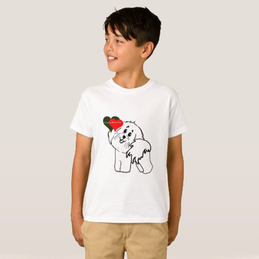 Bichon Frise Dogのアクセサリーが大好き Tシャツ (正面フル)