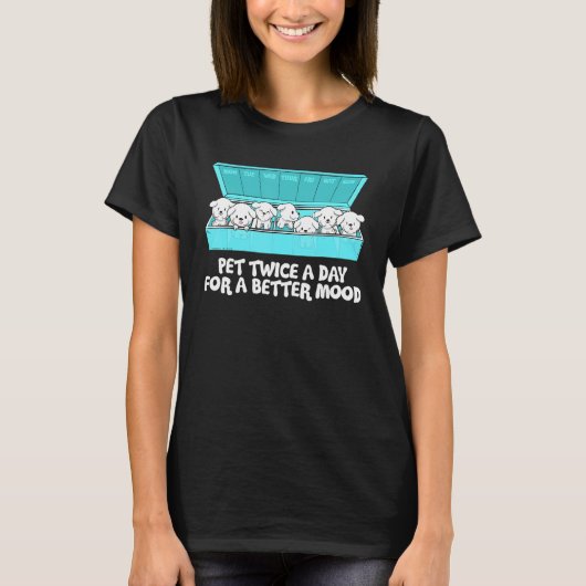 Bichon Frise Dog Happiness Cynologist Tシャツ (正面)