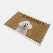 Bichon Frise Dog Houseのルールもし、壊れた、それはYだ ドアマット (アングル)