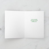 Bichon Frise Dog in Party Hat on Yellow Birthday カード (内部)