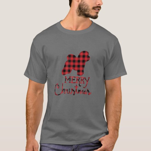 Bichon Frise Dog Lover Christmas Matching Family P Tシャツ (正面)