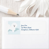 Bichon Frise Dog Mailing Labels ラベル (インサイチュ)