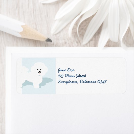 Bichon Frise Dog Mailing Labels ラベル (インサイチュ)