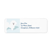 Bichon Frise Dog Mailing Labels ラベル (正面)
