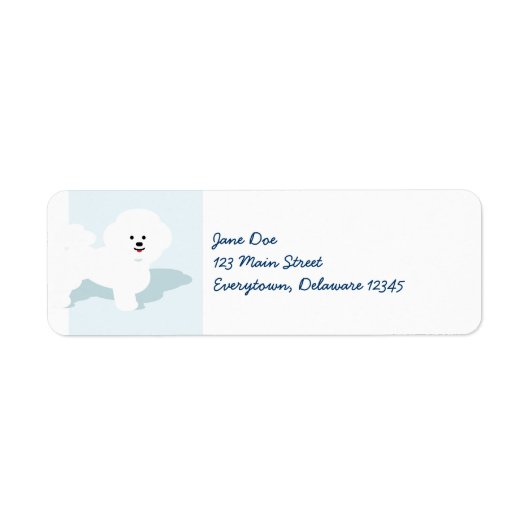 Bichon Frise Dog Mailing Labels ラベル (正面)