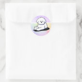 Bichon Frise Dog Stickers ラウンドシール (バッグ)