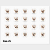 Bichon Frise Dog Thank You ラウンドシール (シート)