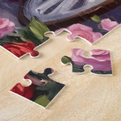 Bichon Frise Dog Valentine's Day ジグソーパズル (側面)