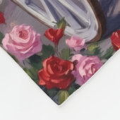 Bichon Frise Dog Valentine's Day フリースブランケット (角)