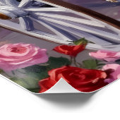 Bichon Frise Dog Valentine's Day ポスター (コーナー)