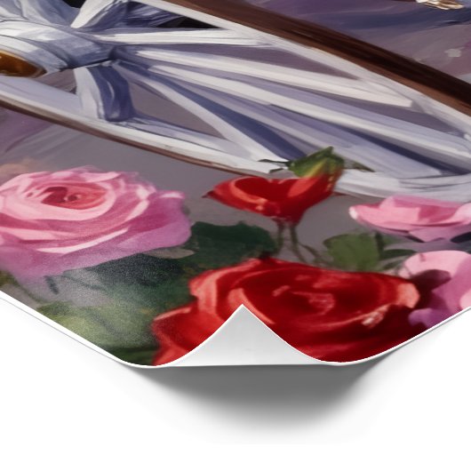 Bichon Frise Dog Valentine's Day ポスター (コーナー)