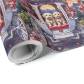 Bichon Frise Dog Valentine's Day ラッピングペーパー (ロールコーナー)