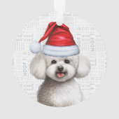 Bichon Frise Dog's Name and Photo Christmas オーナメント (裏面)