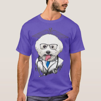 Bichon Frise Dogtor Vet Veterinarian Dog Doctor Tシャツ