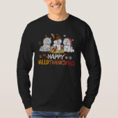 Bichon frise happy hallothanksmas tシャツ (正面)