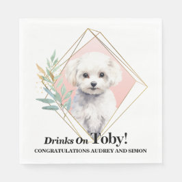 Bichon Frise I Too Napkins With Dogs Photo スタンダードランチョンナプキン