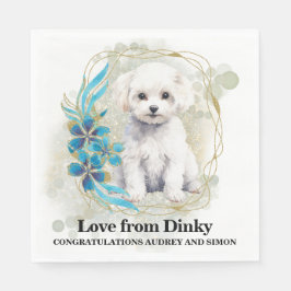 Bichon Frise I Too Napkins With Dogs Photo スタンダードランチョンナプキン