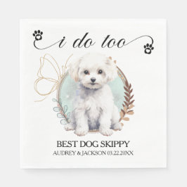 Bichon Frise I Too Napkins With Dogs Photo スタンダードランチョンナプキン