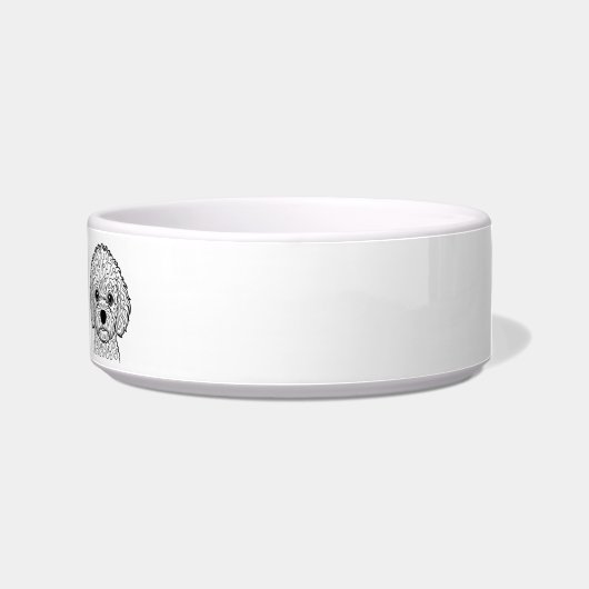Bichon Frise Line Art personalized bowl ボウル (右)