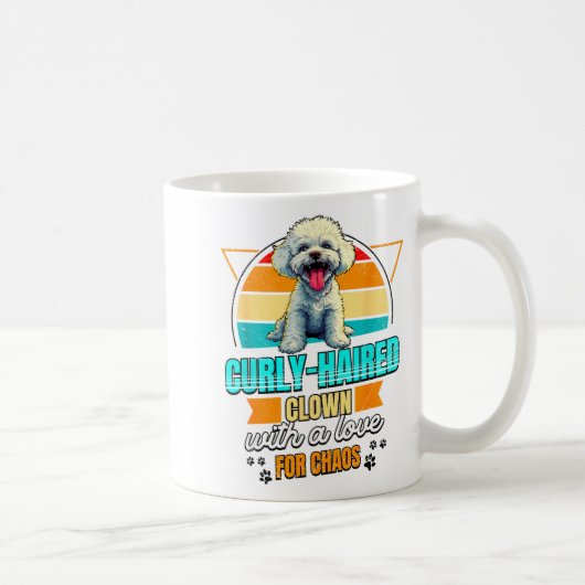 Bichon Frise Lover Funny Bichon Frise Retro  コーヒーマグカップ (右)