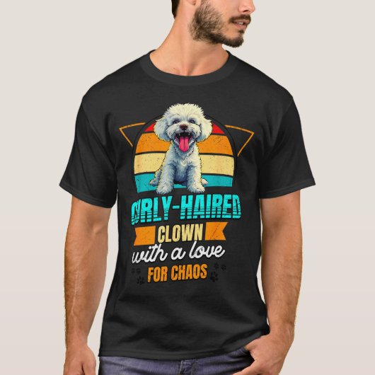 Bichon Frise Lover Funny Bichon Frise Retro  Tシャツ (正面)