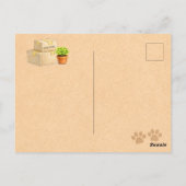 Bichon Frise New House Moving Announcement ポストカード (裏面)