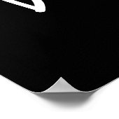 Bichon Frise Pop Art Minimalist Chic Black & White ポスター (角)