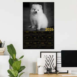 Bichon Frise Puppy 2026 Calendar ポスター
